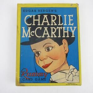 Charlie McCarthy Rummy Card Game Complete Box & Instructions Vintage 1938 RARE